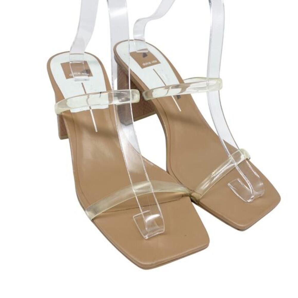 Dolce Vita Women's Noles Vinyl Heeled Sandals Nude Vinyl‎ Size 10